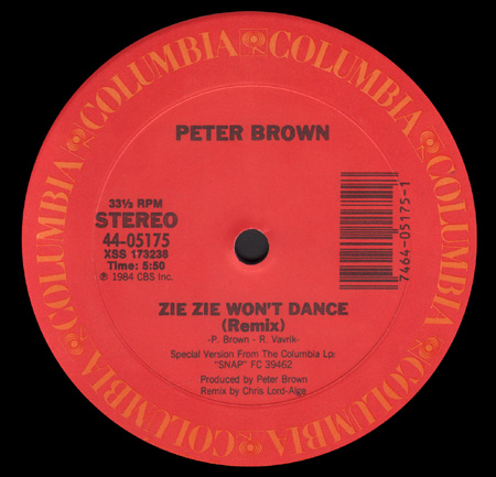 PETER BROWN  - Zie Zie Won't Dance 