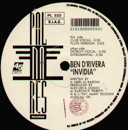 BEN D'RIVERA - Invidia