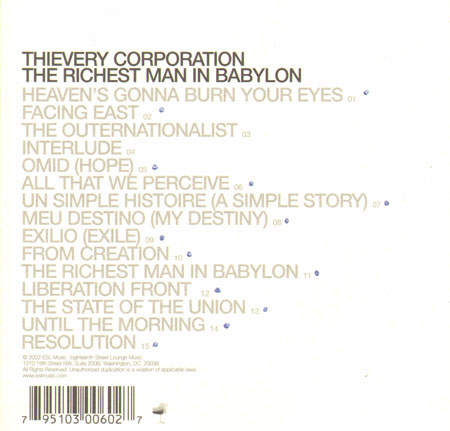 THIEVERY CORPORATION - The Richest Man In Babylon