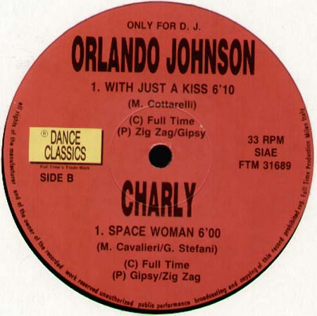 VARIOUS (BAND OF JOCKS / ORLANDO JOHNSON / CHARLY) - Only For D.J. (Let's All Dance / With Just A Kiss / Spacer Woman)