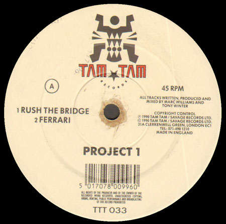 MARC WILLIAMS AND TONY WINTER - Project 1 EP