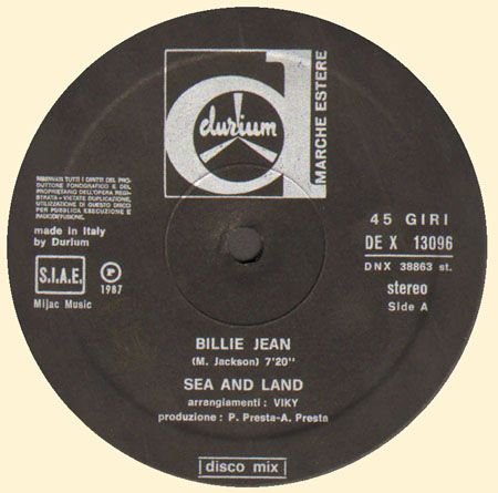 SEA AND LAND - Billie Jean / I Can't Stay Alone