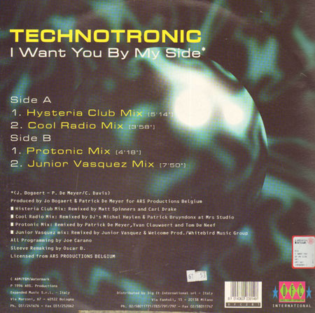 TECHNOTRONIC - I Want You By My Side