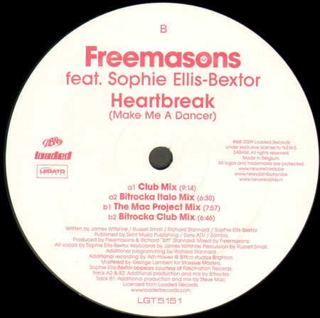 FREEMASONS - Heartbreak (Make Me A Dancer), Feat. Sophie Ellis-Bextor