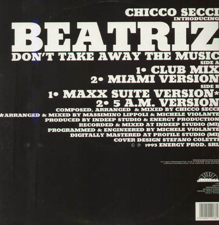 CHICCO SECCI PROJECT - Don't Take Away The Music, Introducing Beatriz