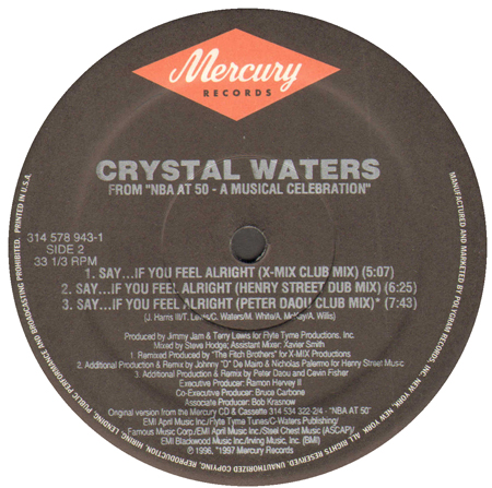 CRYSTAL WATERS - Say...If You Feel Alright