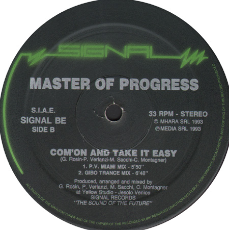 MASTER OF PROGRESS - Com'on And Take It Easy 