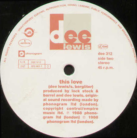 DEE LEWIS - The Best Of My Love