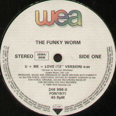 THE FUNKY WORM - U + Me = Love (Ten City Remix)