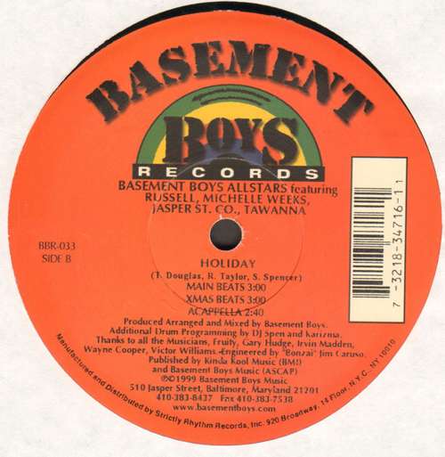 BASEMENT BOYS - Holiday