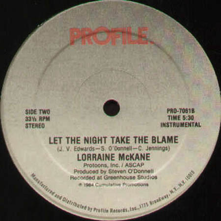 LORRAINE MCKANE - Let The Night Take The Blame