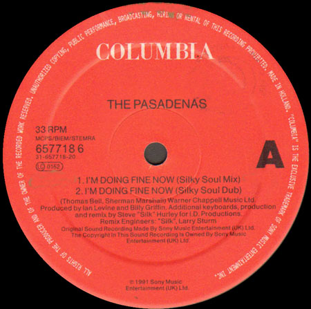 THE PASADENAS - I'm Doing Fine Now (Steve Silk Hurley, E-Smoove Rmxs)