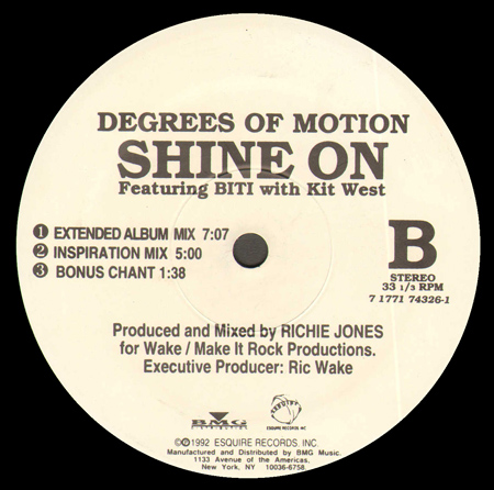 DEGREES OF MOTION - Shine On, Feat. Biti With Kit West