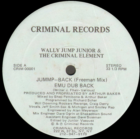 WALLY JUMP JR & THE CRIMINAL ELEMENT - Jummp Back