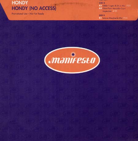 HONDY - Hondy (No Access) (Eddi Fingers,G. Mendola, Salone Margherita Rmxs)