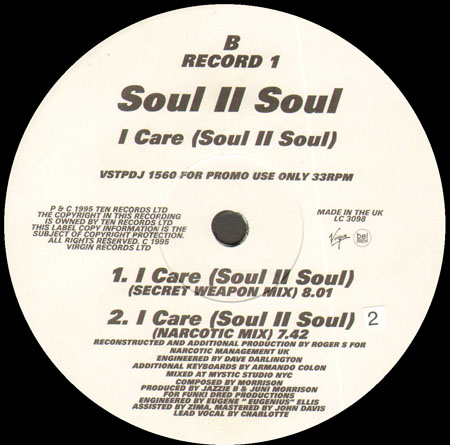 SOUL II SOUL - I Care (Soul II Soul) (Double Pack Promo)