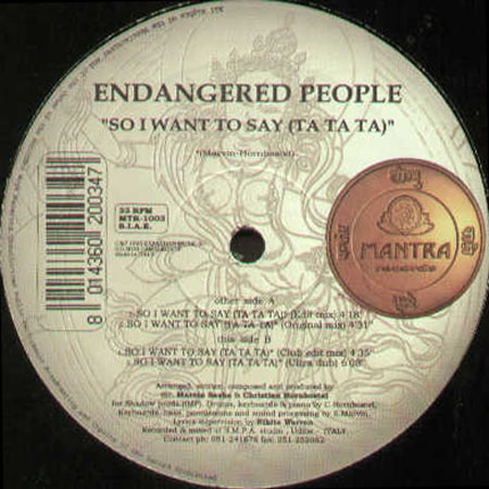 ENDANGERED PEOPLE - So I Want To Say (Ta Ta Ta)