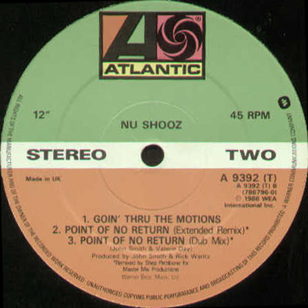 NU SHOOZ - Point Of No Return