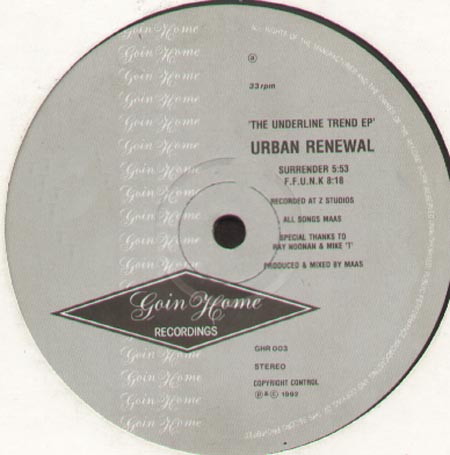 URBAN RENEWAL - The Underline Trend EP