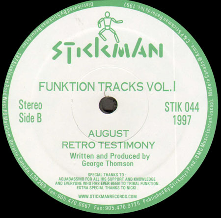 GEORGE THOMSON - Funktion Tracks Vol. 1
