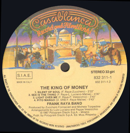 FRANK RAYA BAND - The King Of Money