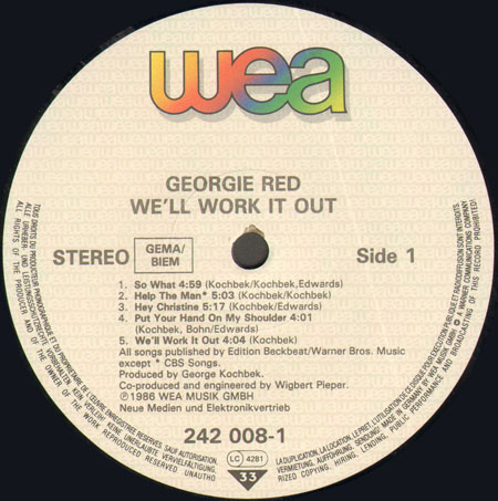 GEORGIE RED  - We'll Work It Out