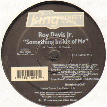 ROY DAVIS JR. - Something Inside Of Me
