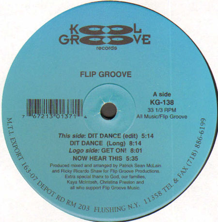 FLIP GROOVE - Get On! / Now Hear This / Dit Dance