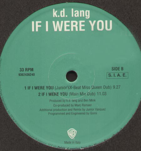 K.D. LANG -  If I Were You