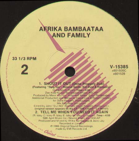 AFRIKA BAMBAATAA - Shout It Out