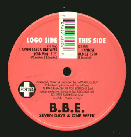 B.B.E. - Seven Days & One Week / Hypnose