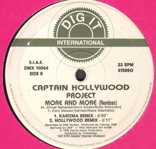 CAPTAIN HOLLYWOOD PROJECT - More And More (Remixes)