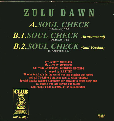 ZULU DAWN - Soul Check