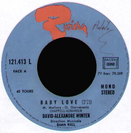 DAVID ALEXANDRE WINTER - Baby Love / Pris Au Piege 