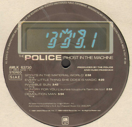 THE POLICE - Ghost In The Machine
