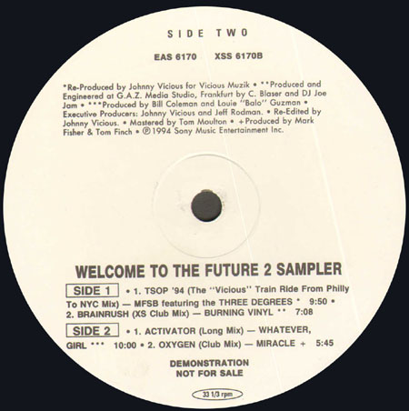 VARIOUS (MFSB / BURNING VINYL / WHATEVER GIRL / MIRACLE) - Welcome To The Future 2 Sampler