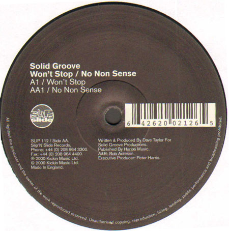 SOLID GROOVE - Won't Stop / No Non Sense