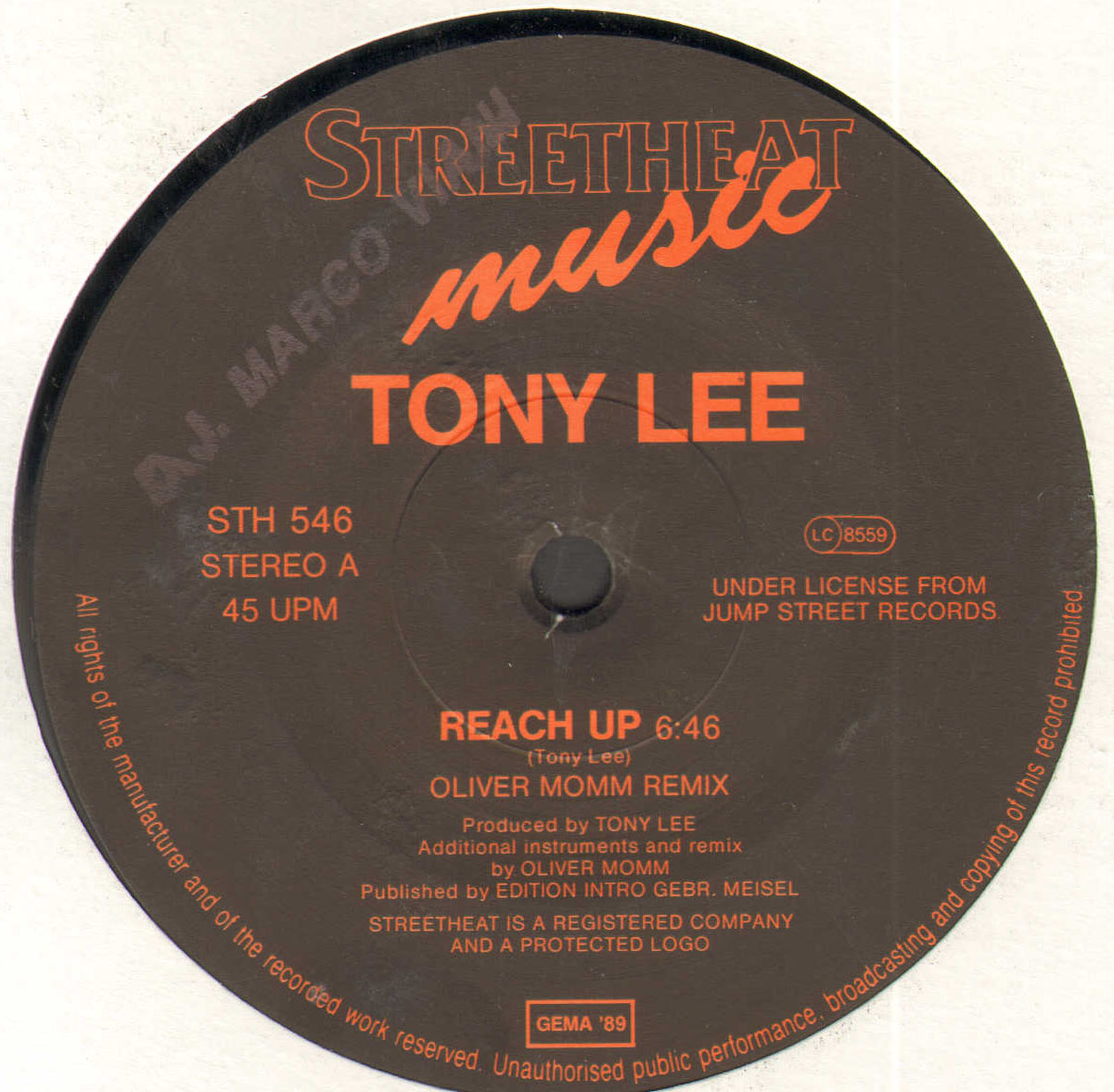 TONY LEE - Reach Up (Original, Oliver Momm Remix)