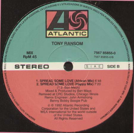 TONY RANSOM - Spread Some Love