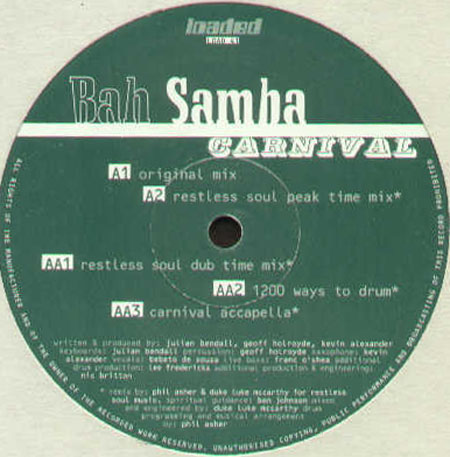 BAH SAMBA - Carnival (Original, Restless Soul Rmx)