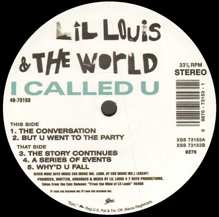 LIL LOUIS & THE WORLD - I Called U