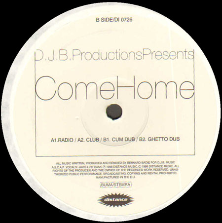 D.J.B. PRODUCTIONS - Come Home