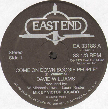 DAVID WILLIAMS - Come On Down Boogie People