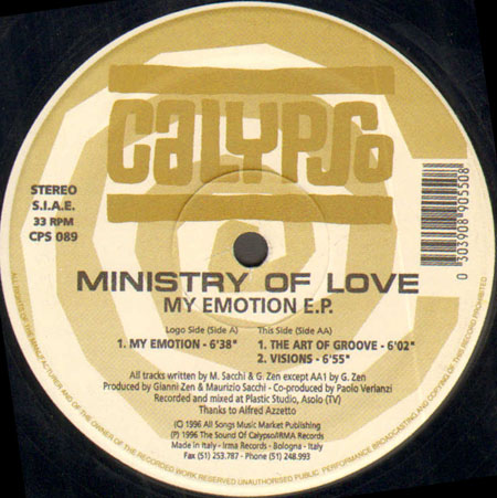 MINISTRY OF LOVE - My Emotion EP