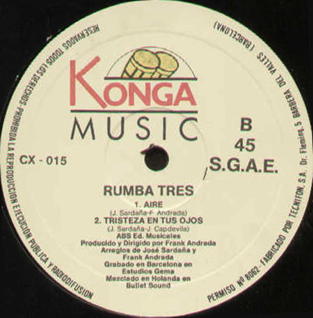 RUMBA TRES - El Extranjero / Aire / Tristeza En Tus Hojos
