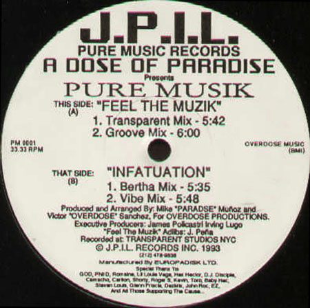 A DOSE OF PARADISE - Feel The Muzik / Infatuation, Presents Pure Musik