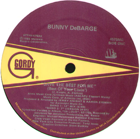 BUNNY DEBARGE - Save The Best For Me (Jellybean Rmx)