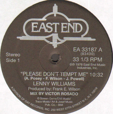 LENNY WILLIAMS - Please Don't Tempt Me