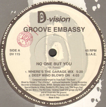 GROOVE EMBASSY - No One But You