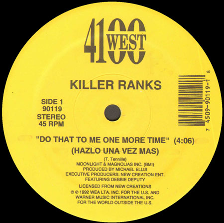 KILLER RANKS - Do That To Me One More Time